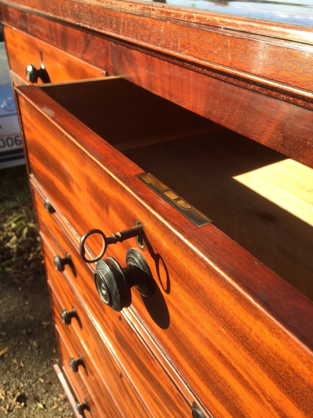Nineteenth century seven height flame mahogany Chest Of Drawers  View VII