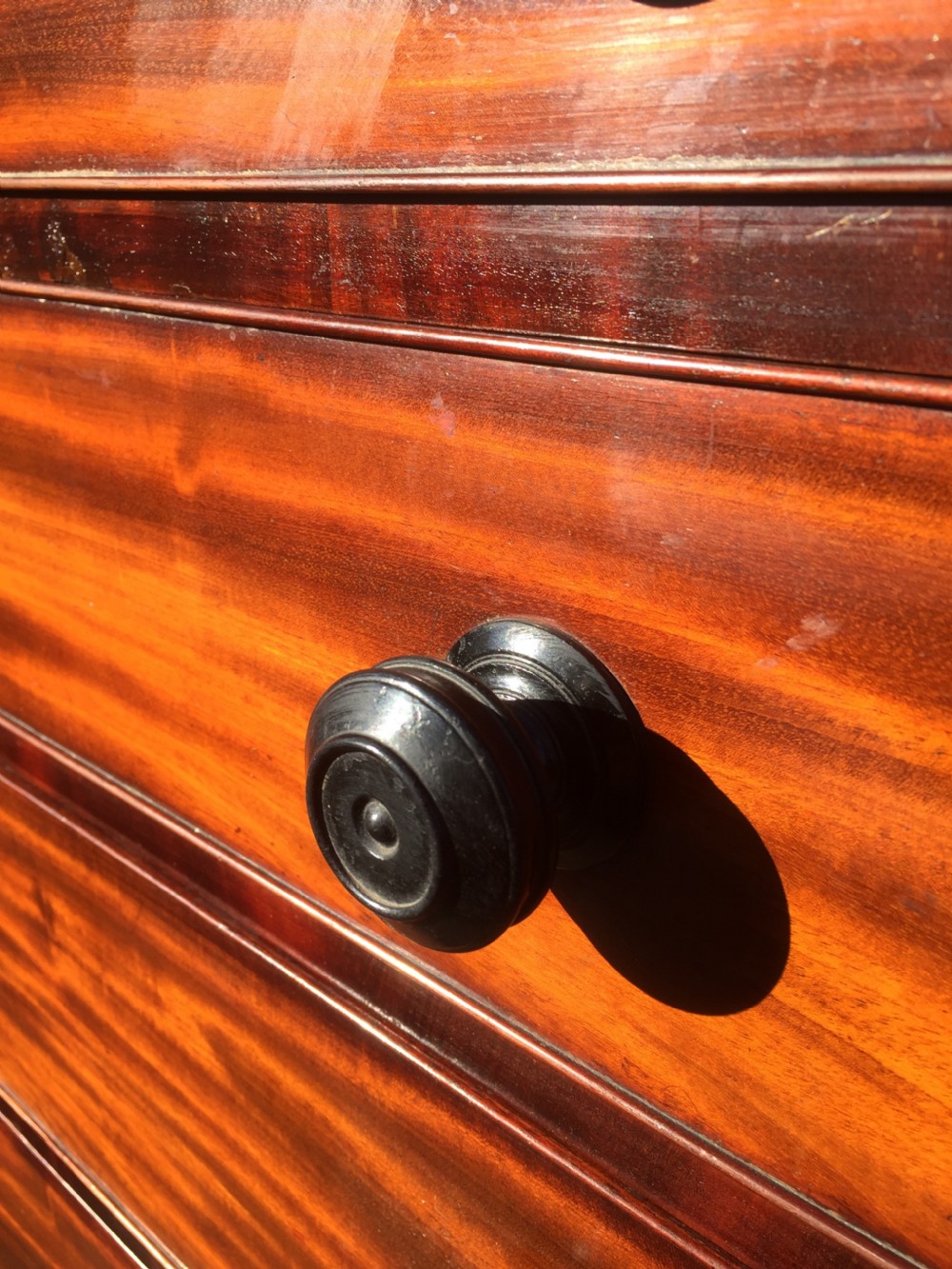 Nineteenth century seven height flame mahogany Chest Of Drawers  View IX