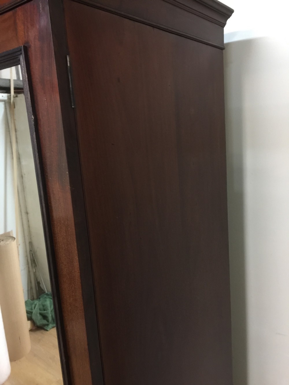 Antique edwardian mahogany two door wardrobe London made  View IX