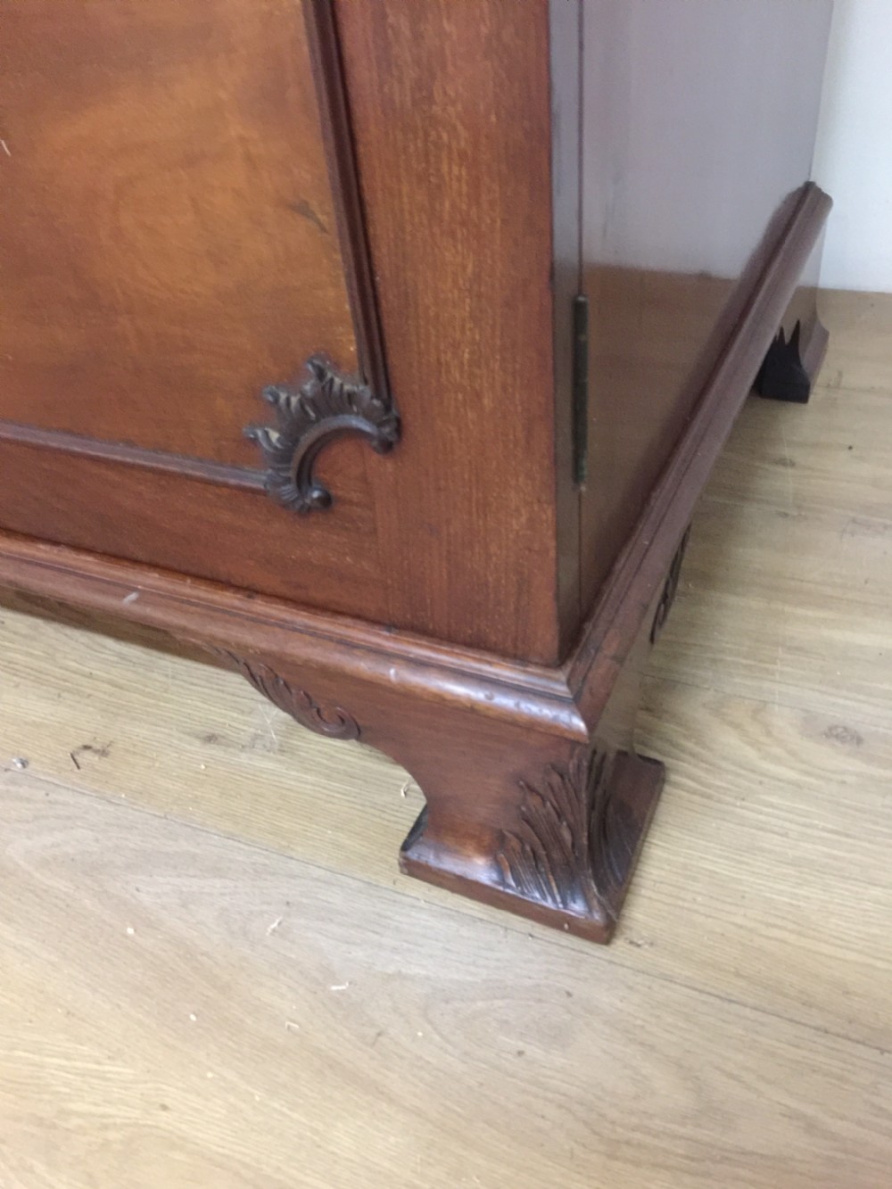 Antique edwardian mahogany two door wardrobe London made  View XIII