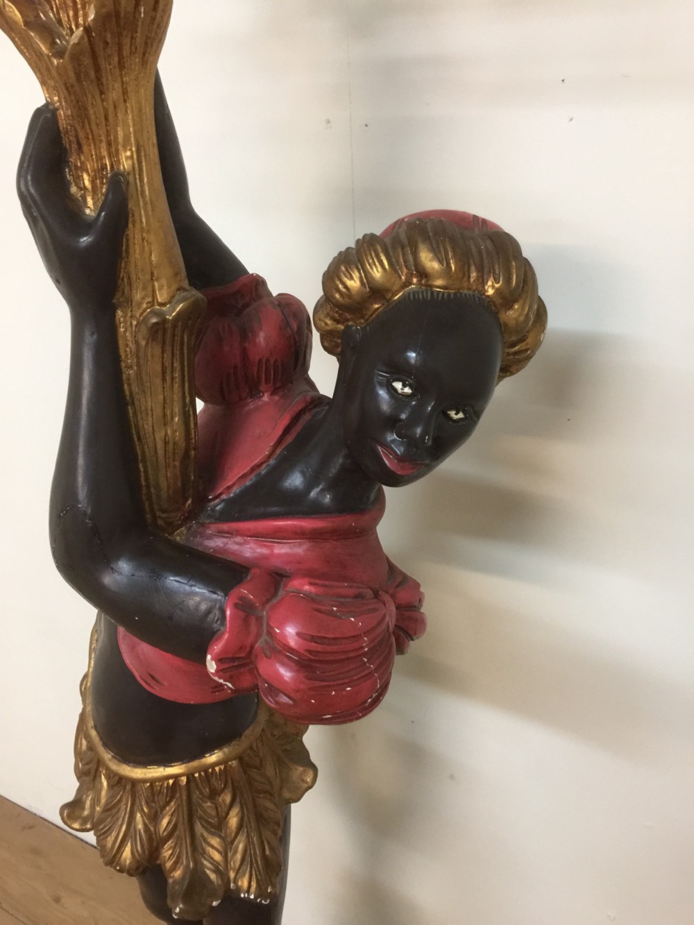 Italian carved wood Blackamoor figure circa 1920 View II