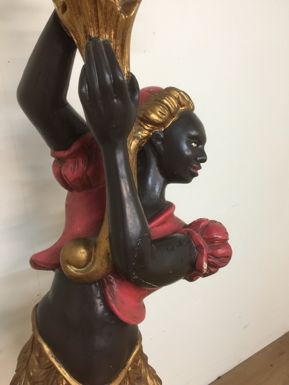 Italian carved wood Blackamoor figure circa 1920 View VIII