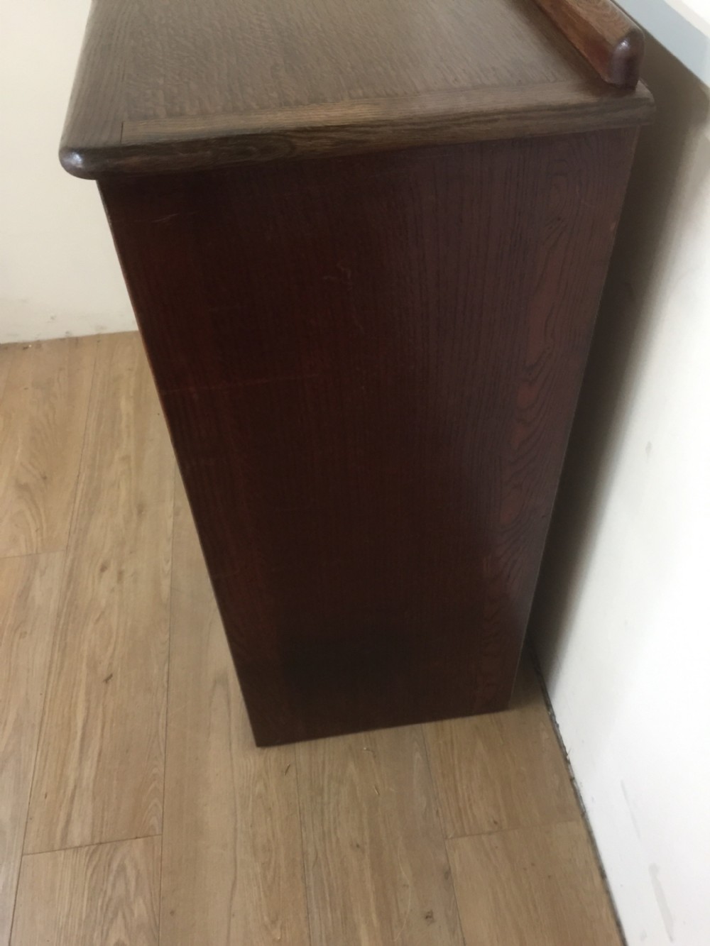 Oak tambour fronted filing drawers  circa 1920 View IV