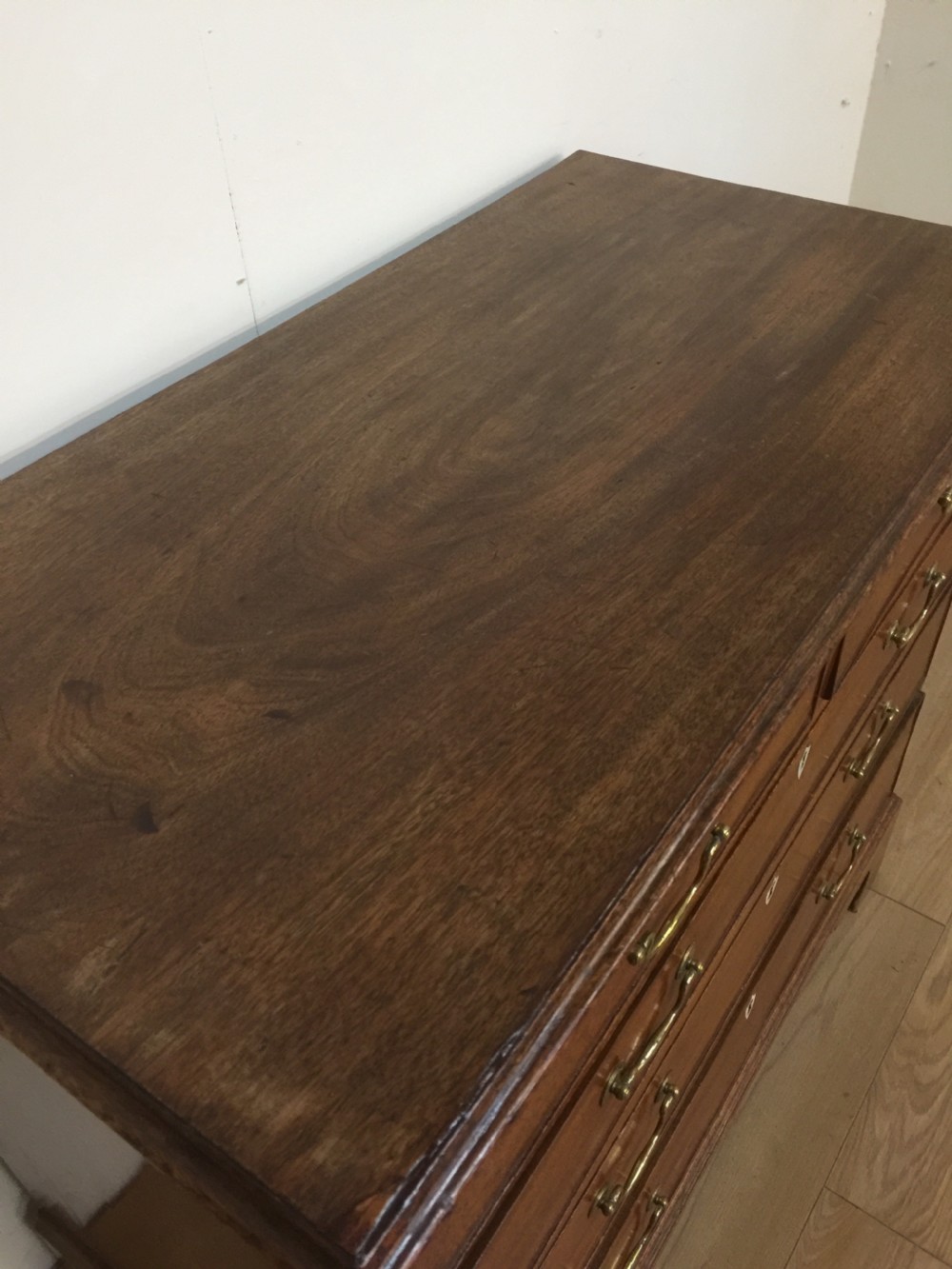 Small Georgian Mahogany Chest Of Drawers  on bracket feet  View VI