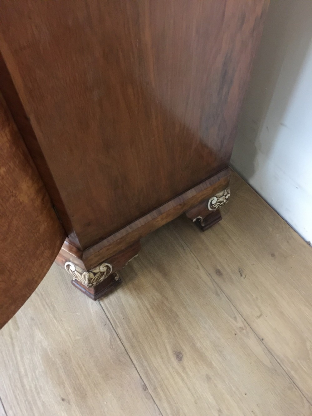 Pair of walnut Art Deco bedside cabinets circa 1920 View VIII
