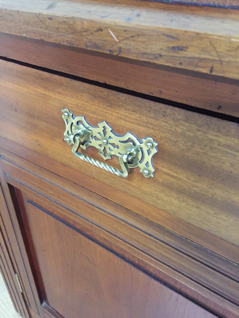 Late nineteenth century walnut dresser base  View V