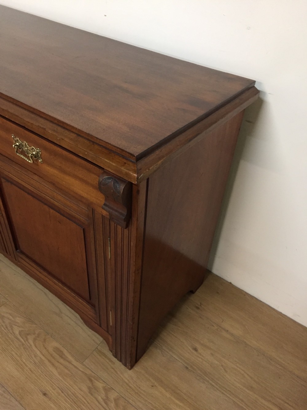 Late nineteenth century walnut dresser base  View X
