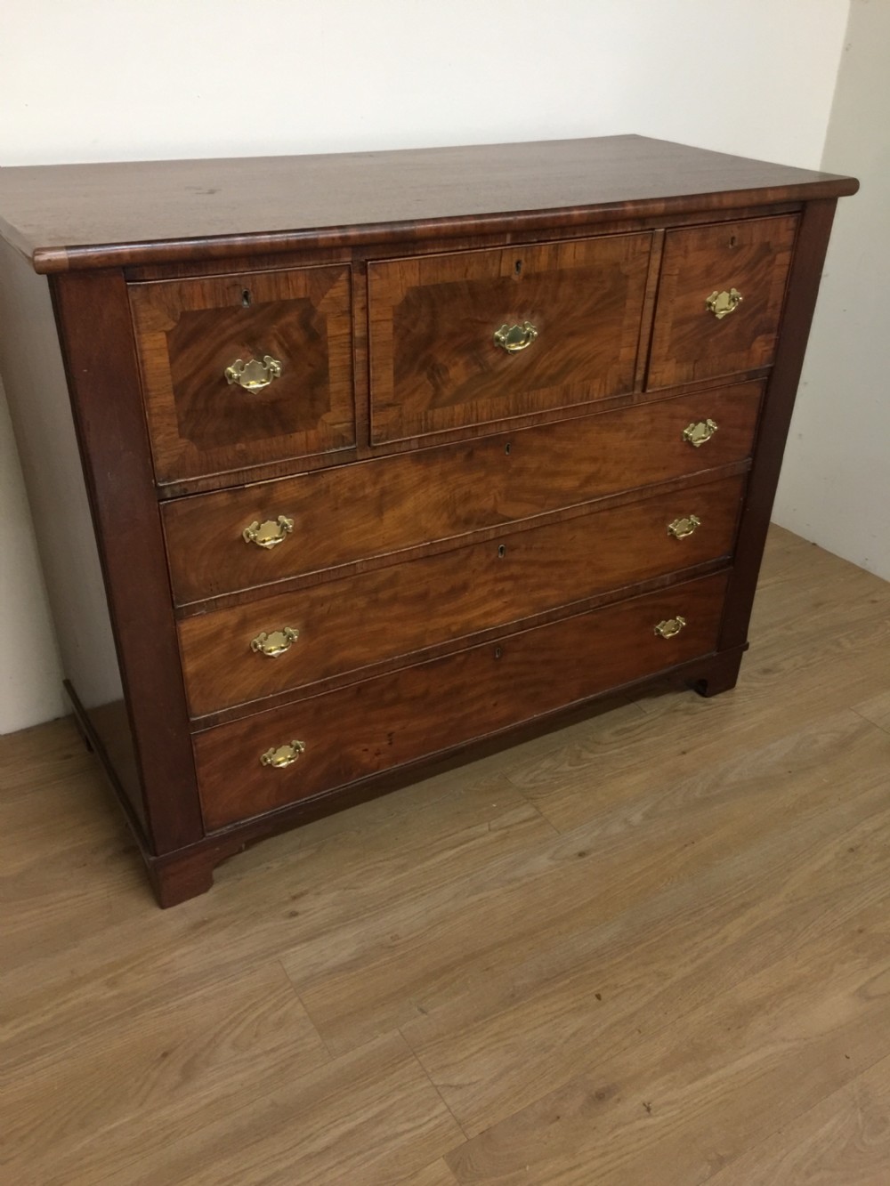 Nineteenth century walnut chest of drawers 