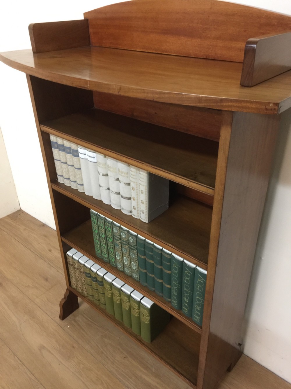 Arts and crafts freestanding open bookshelves in faded walnut View VI