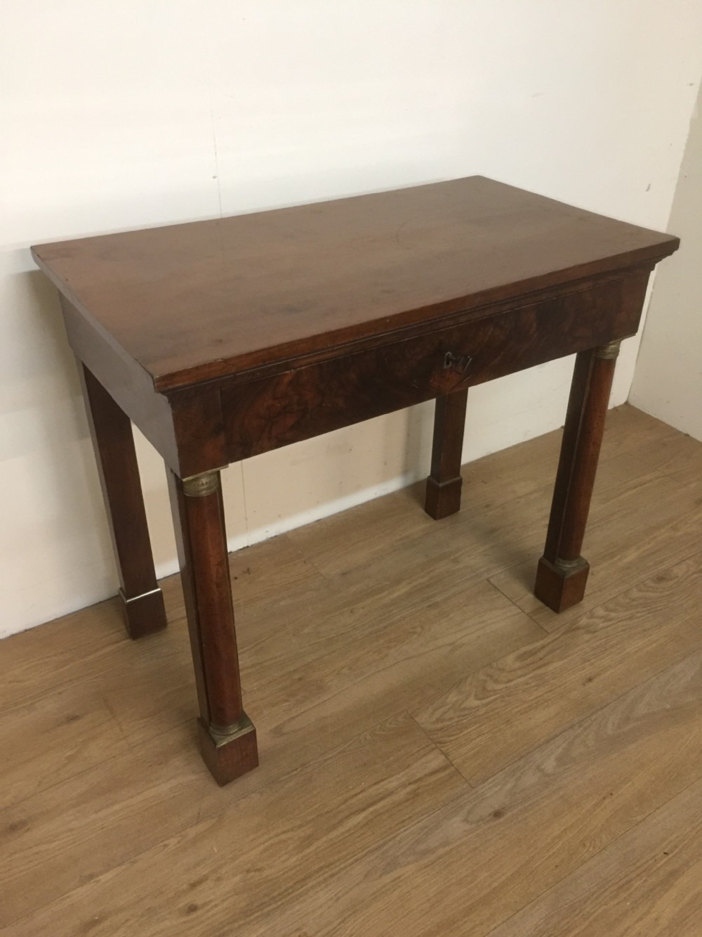 Nineteenth century walnut ormolu mounted Empire side table