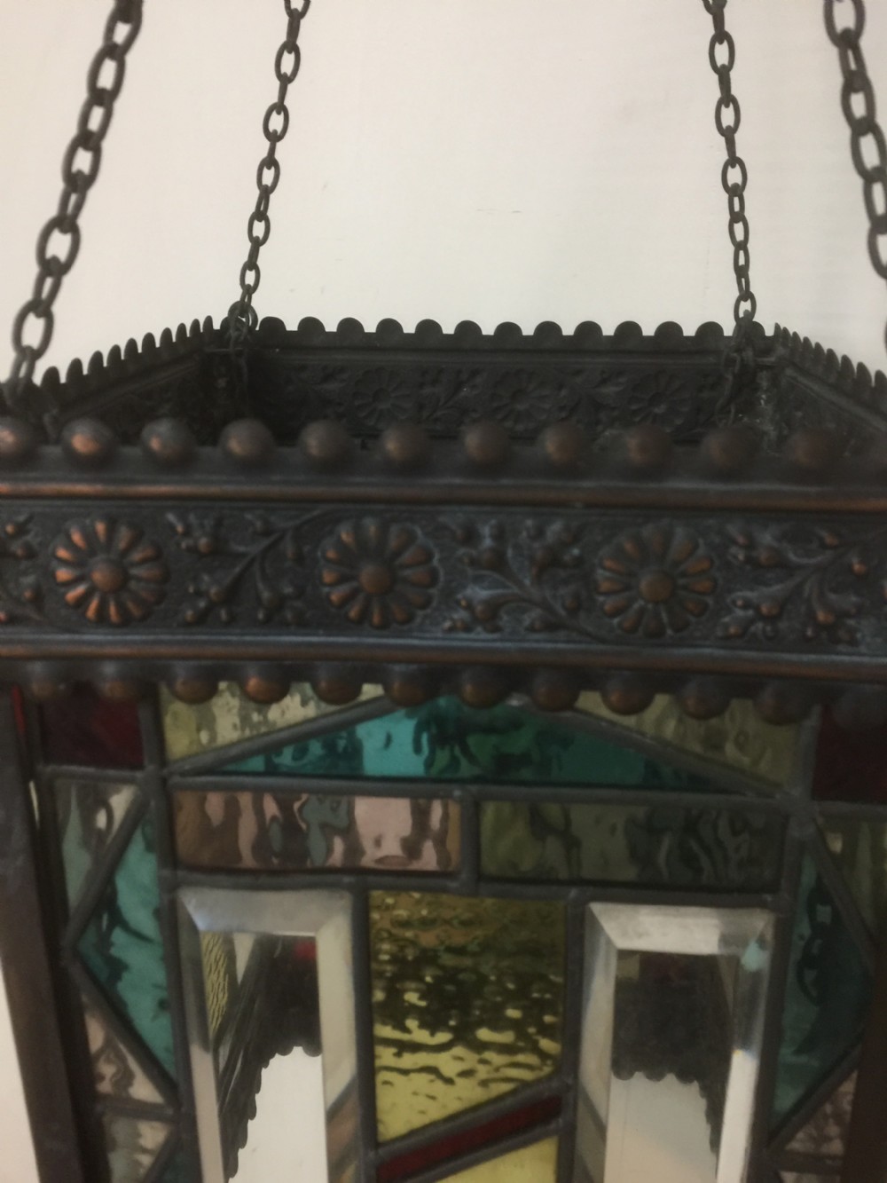 Nineteenth century stained glass lantern  View IV