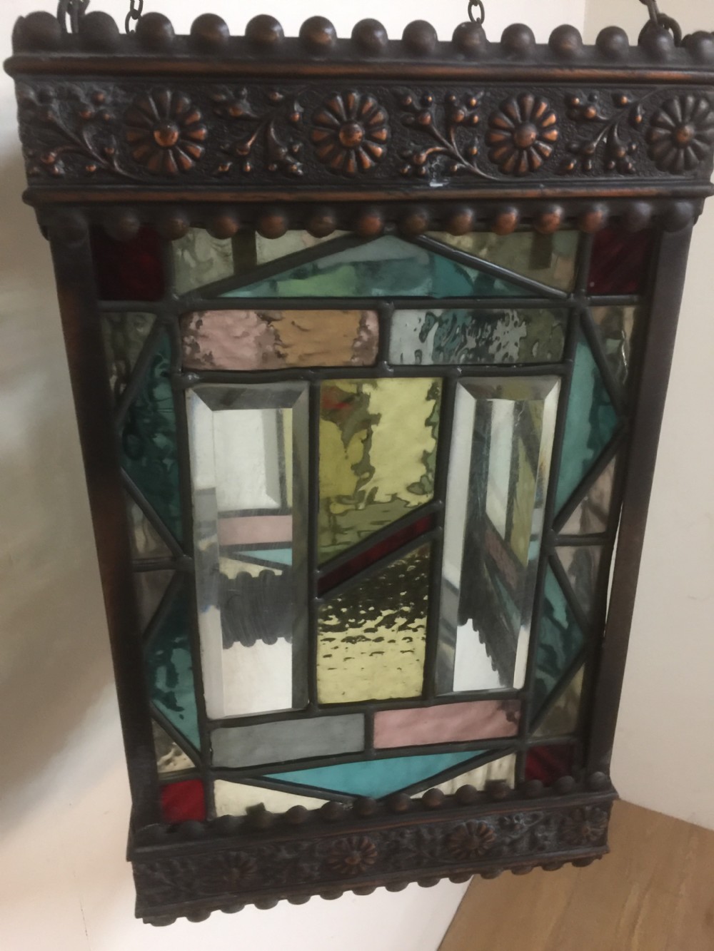 Nineteenth century stained glass lantern  View VI