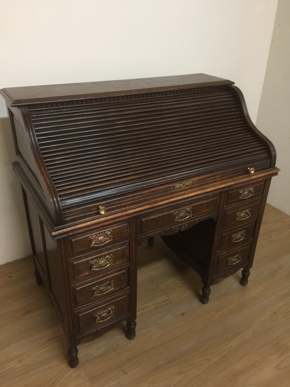 Nineteenth century oak roll top desk Superb quality 