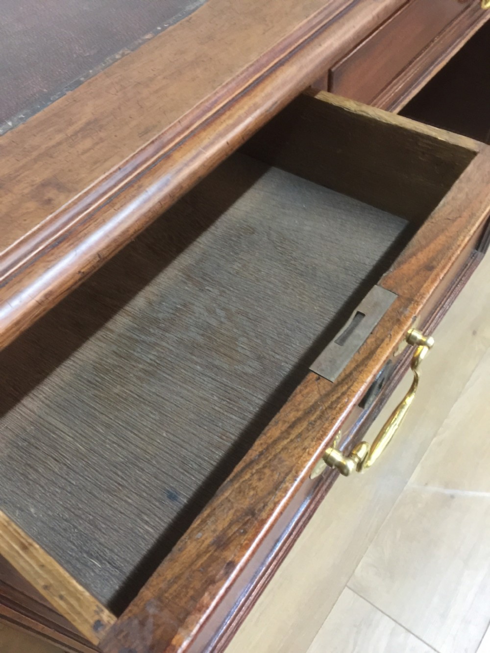 Nineteenth century large walnut partners desk View V