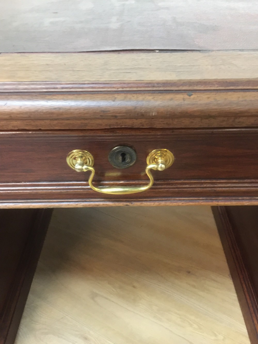 Nineteenth century large walnut partners desk View X