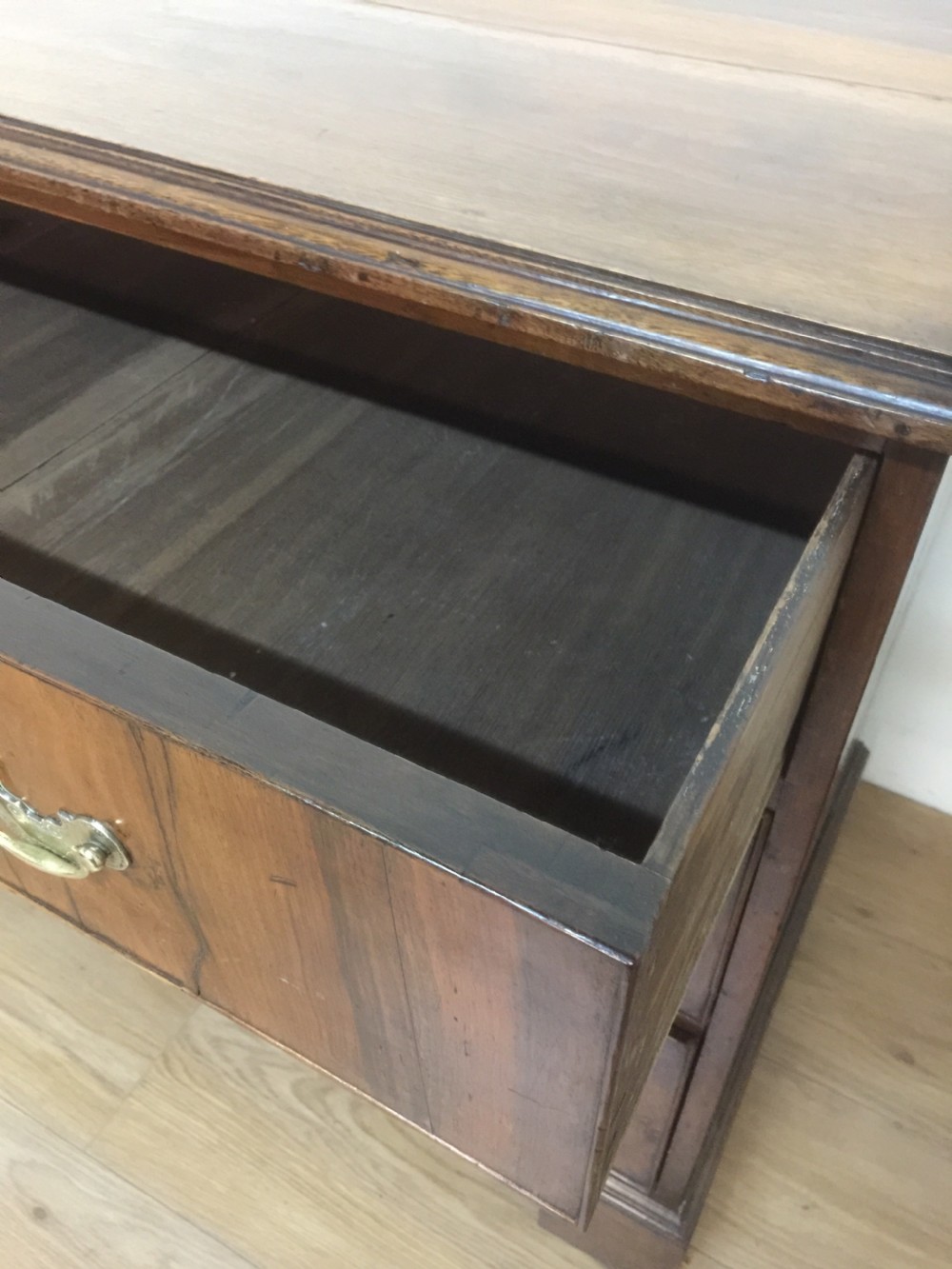 Late eighteenth century walnut three height chest of drawers  View VII