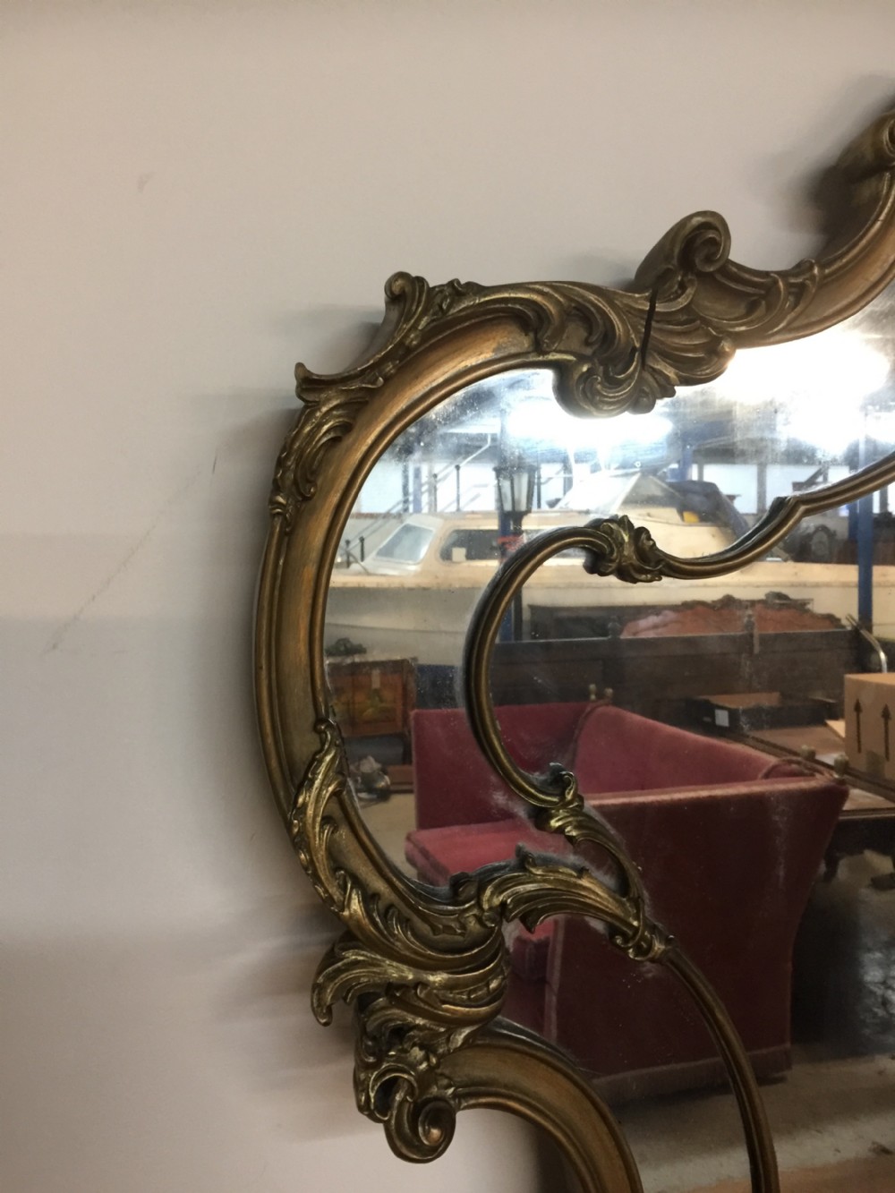 Rococo carved wood overmantel Italianate style  View VII