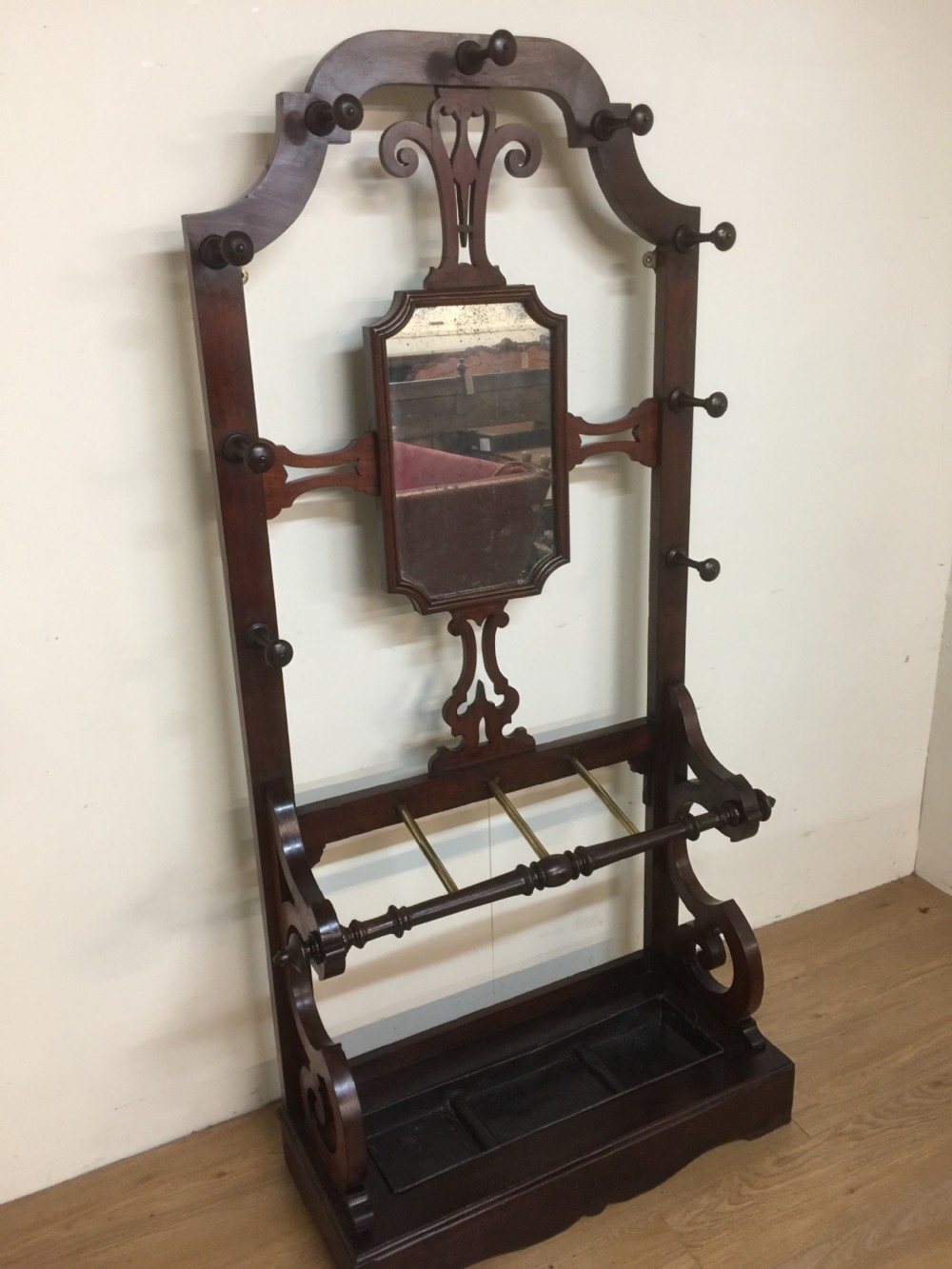 Nineteenth century mahogany hall stand in originalcondition  View III