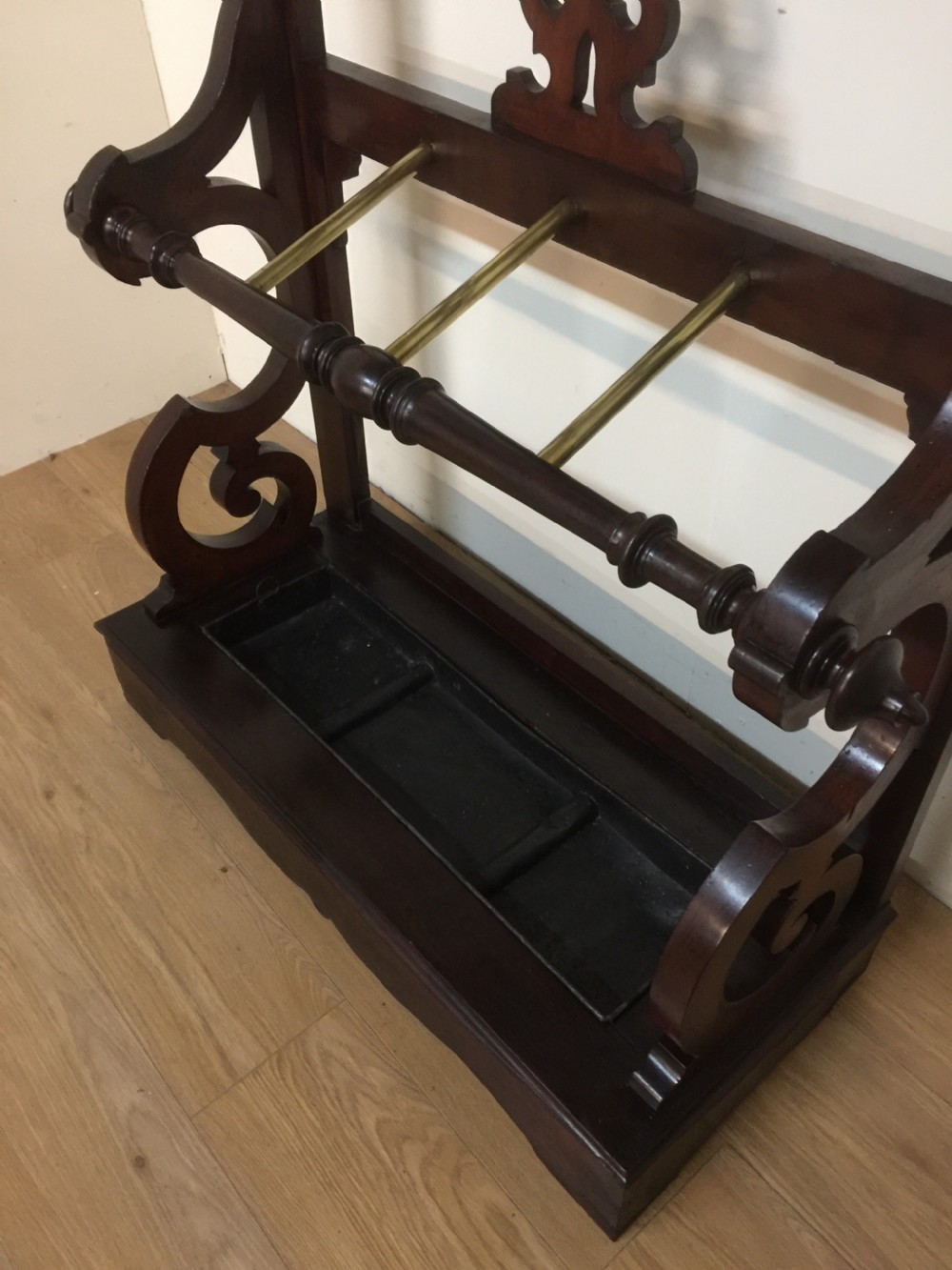 Nineteenth century mahogany hall stand in originalcondition  View V