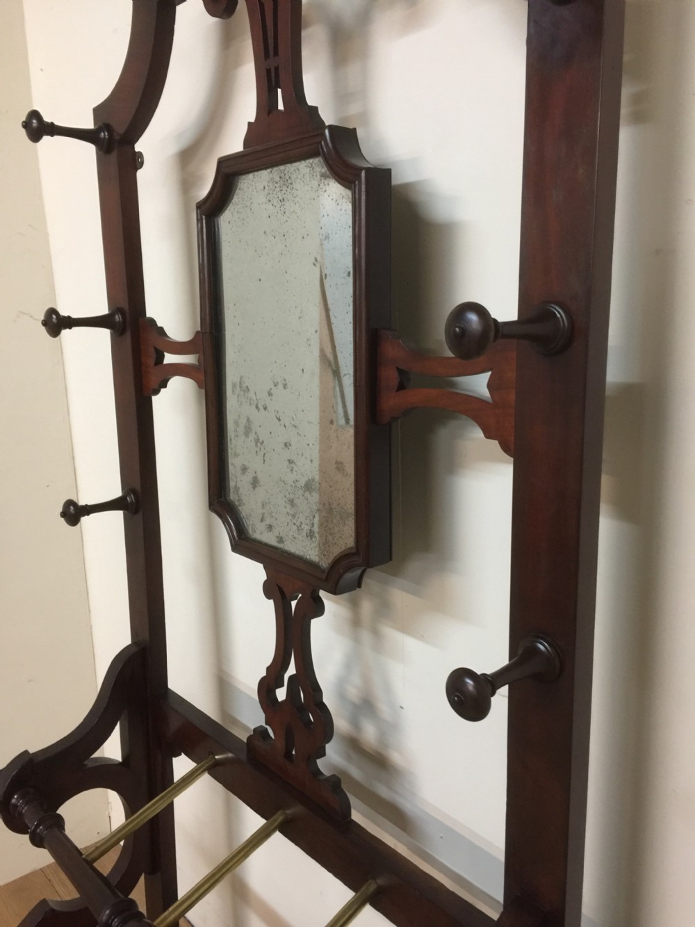 Nineteenth century mahogany hall stand in originalcondition  View VI
