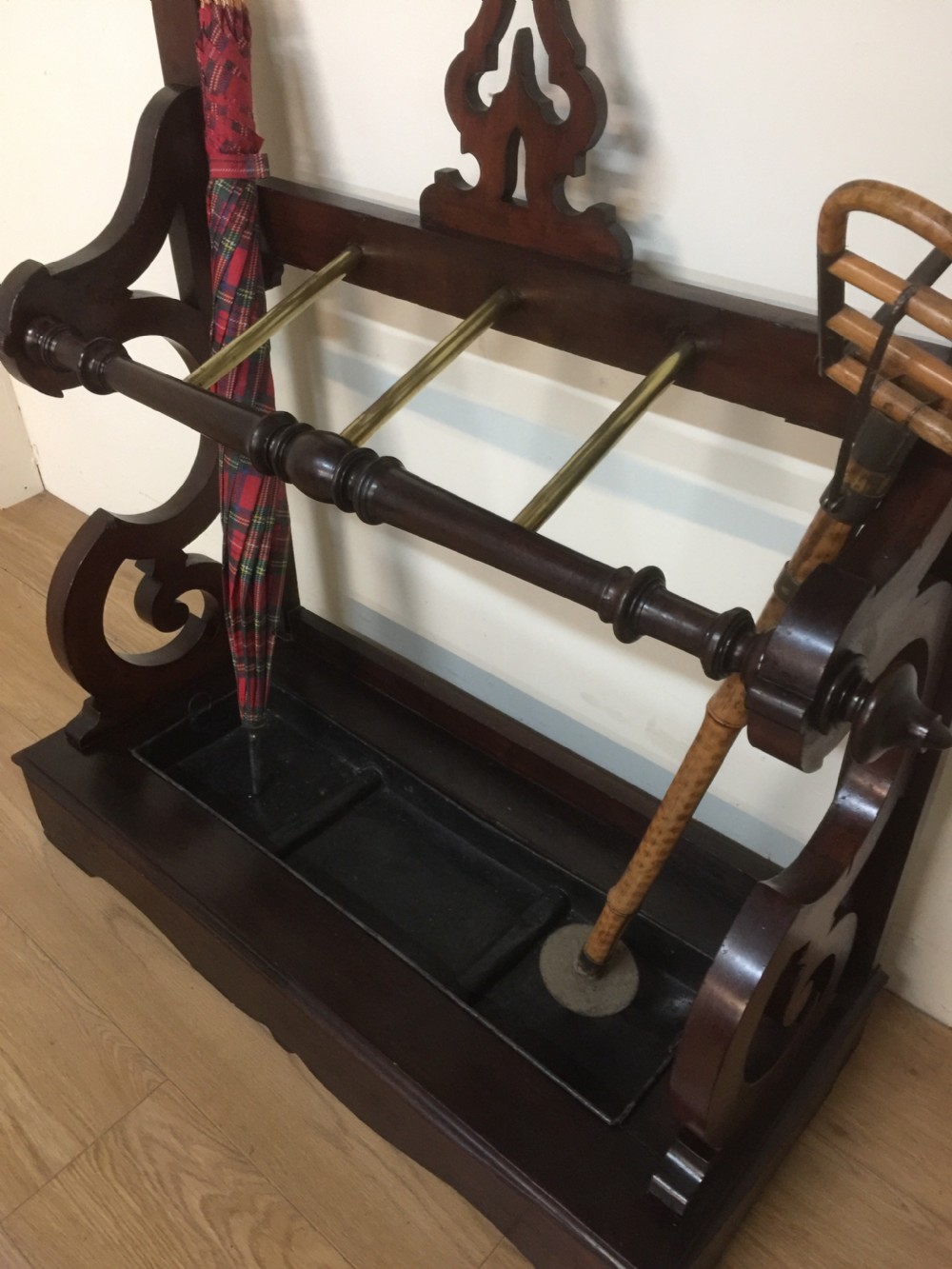 Nineteenth century mahogany hall stand in originalcondition  View XIII