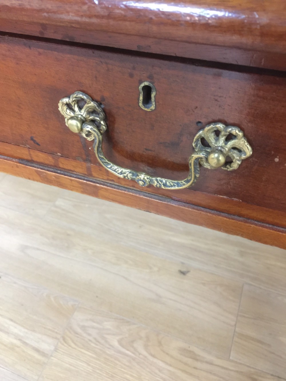 Nineteenth century two drawer walnut writing table View VI