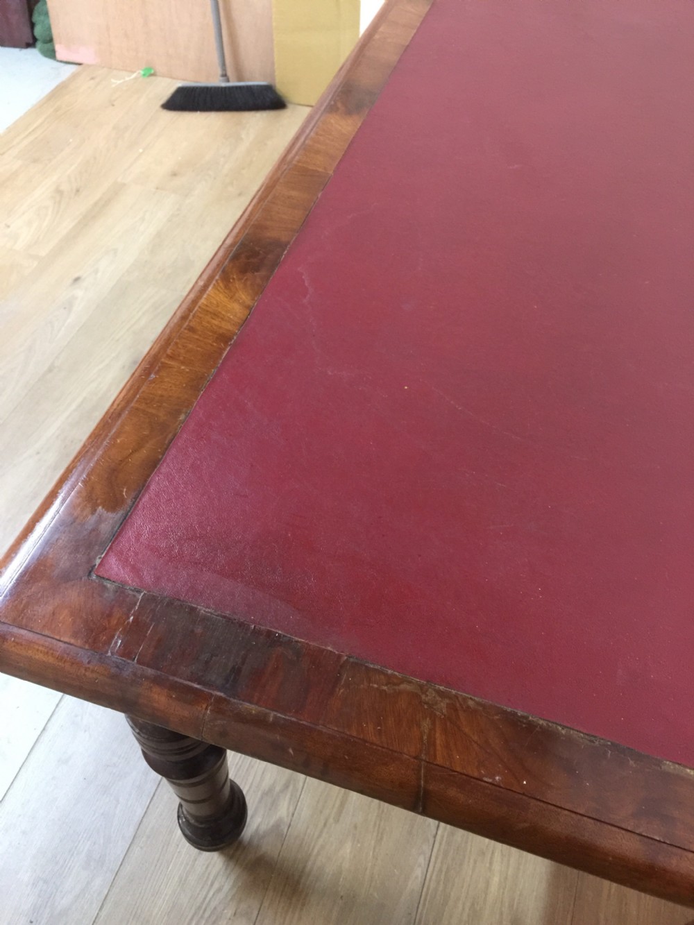 Nineteenth century two drawer walnut writing table View VII