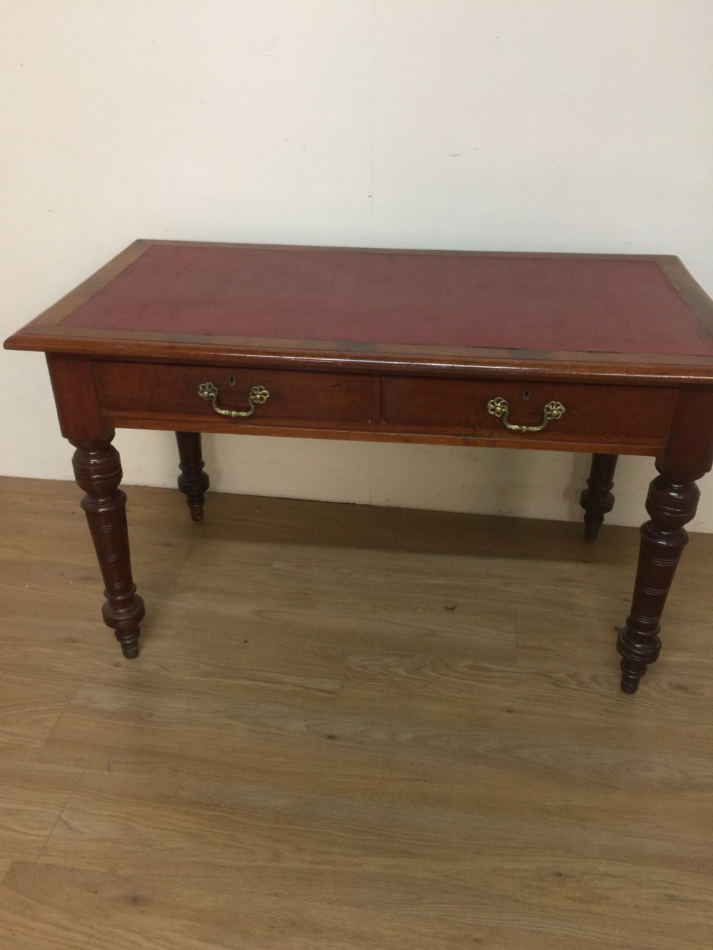 Nineteenth century two drawer walnut writing table View IX