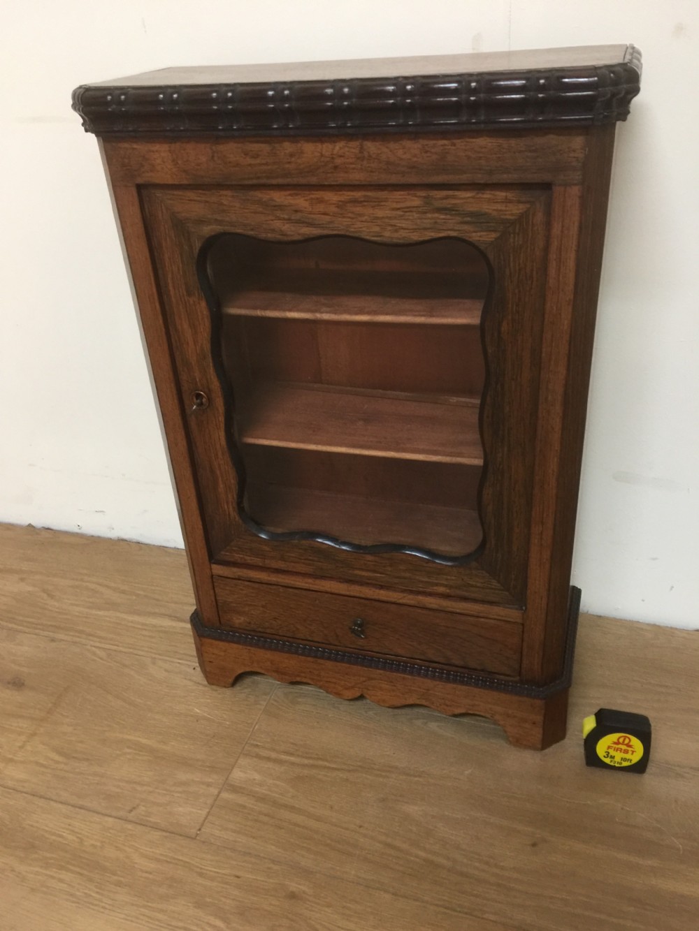 Nineteenth century rosewood salesman’s sample glazed cupboard