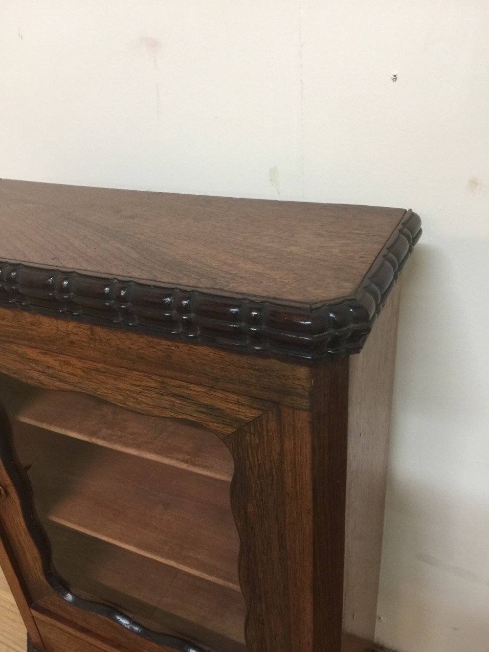 Nineteenth century rosewood salesman’s sample glazed cupboard View IV