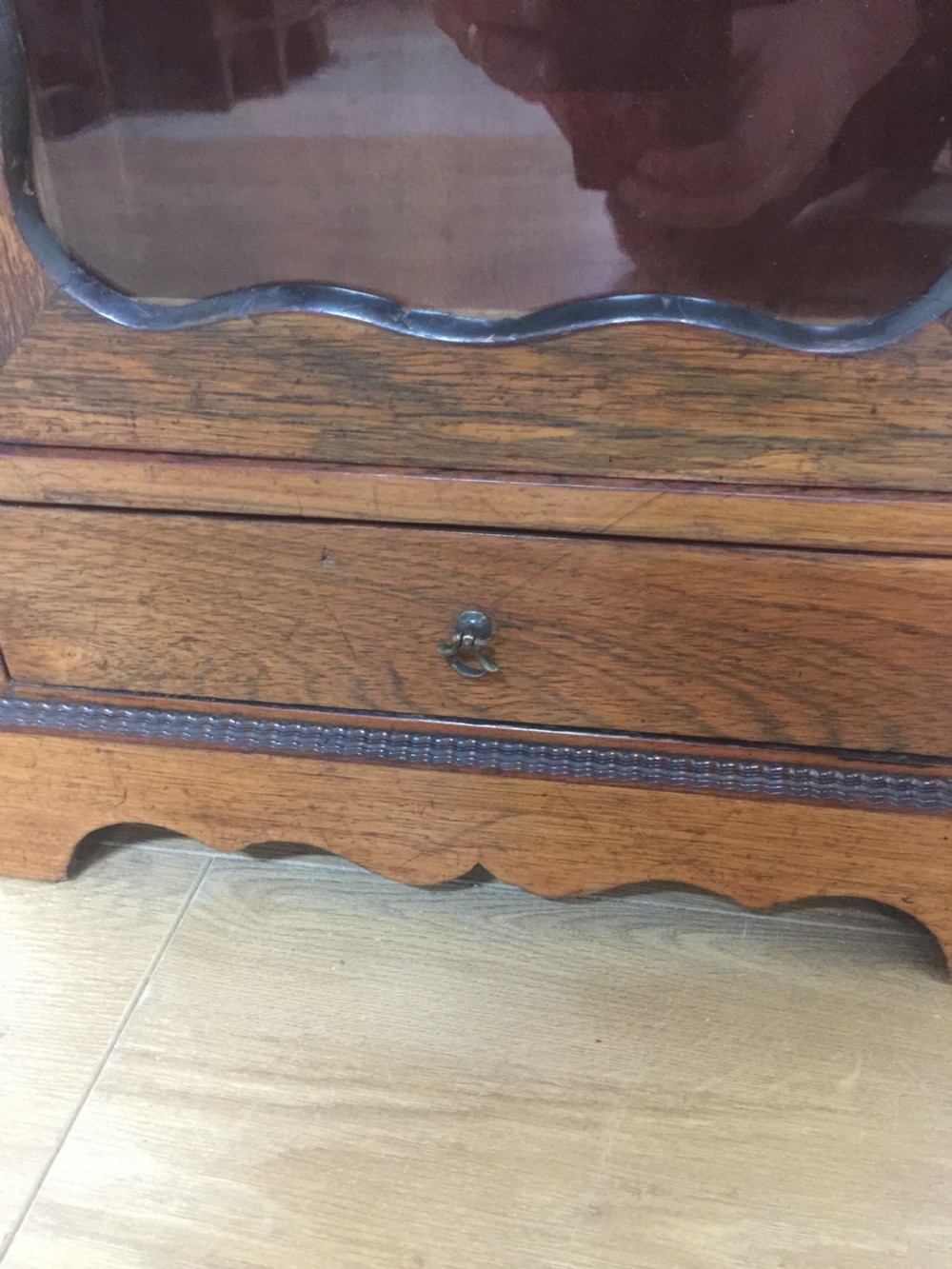 Nineteenth century rosewood salesman’s sample glazed cupboard View V