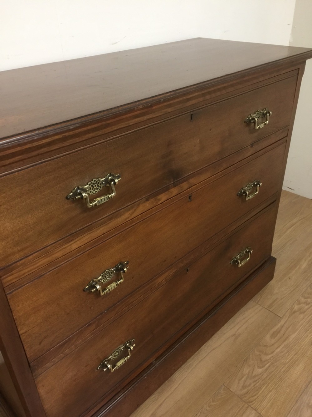Nineteenth century solid walnut chest of drawers  View III