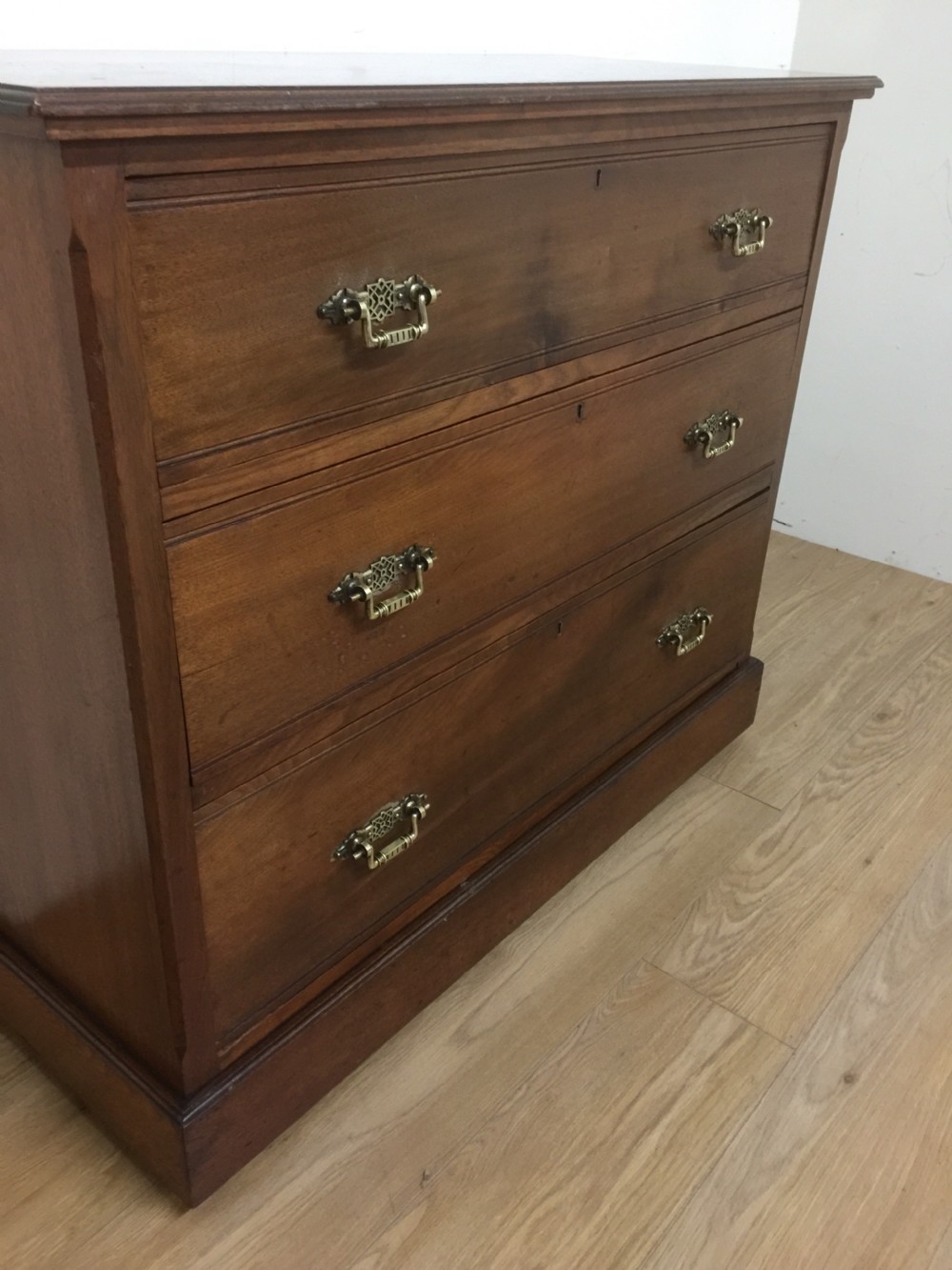 Nineteenth century solid walnut chest of drawers  View VIII