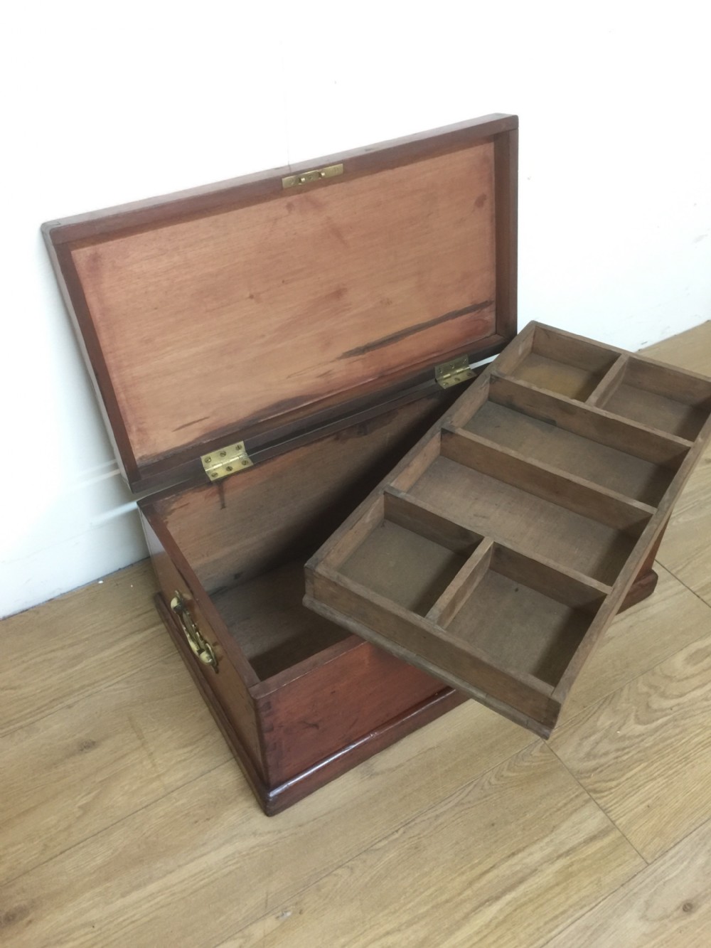 Small nineteenth century fitted mahogany box  View V