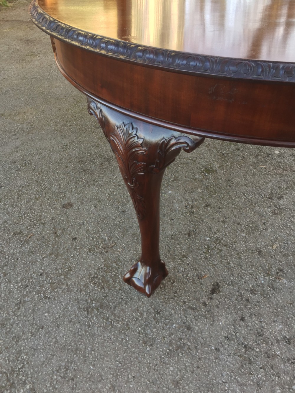 Nineteenth century mahogany extending eight seater dining table  View V