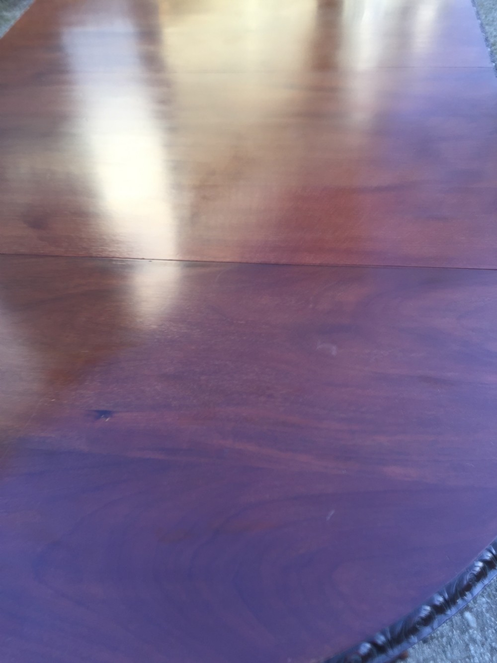 Nineteenth century mahogany extending eight seater dining table  View VI