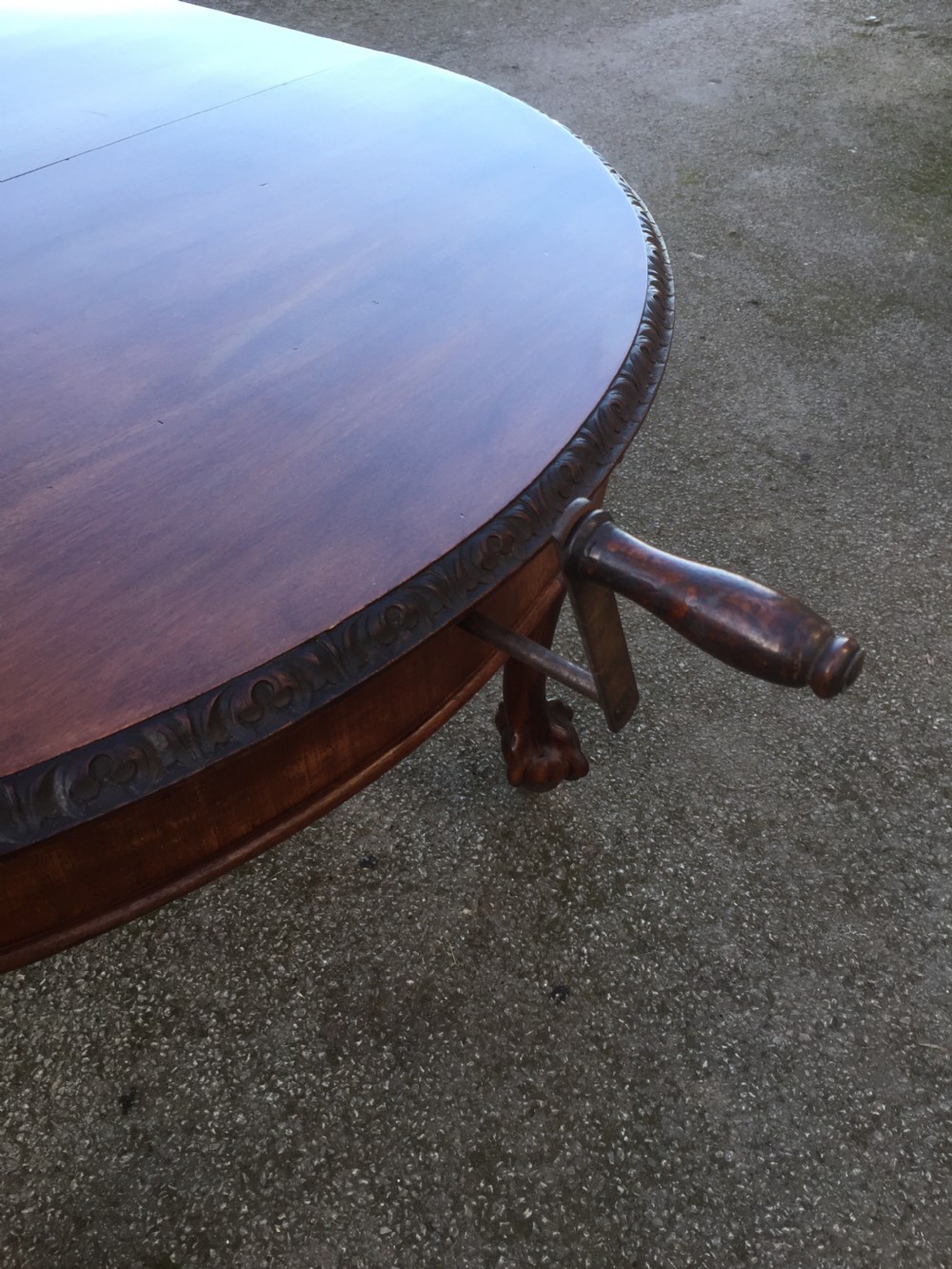 Nineteenth century mahogany extending eight seater dining table  View VII