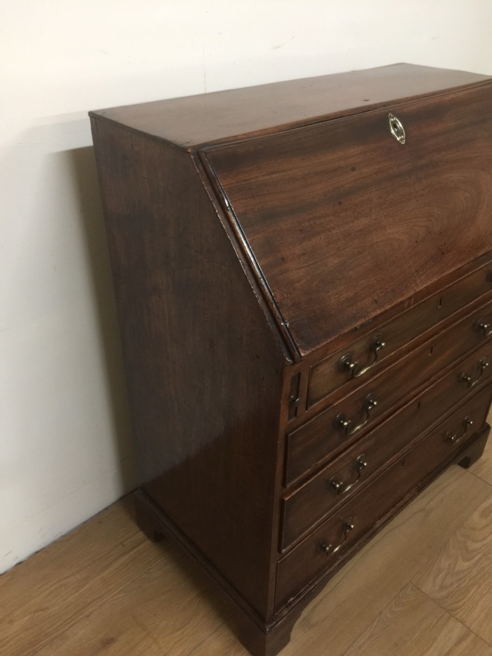 Small nineteenth century mahogany bureau  View II