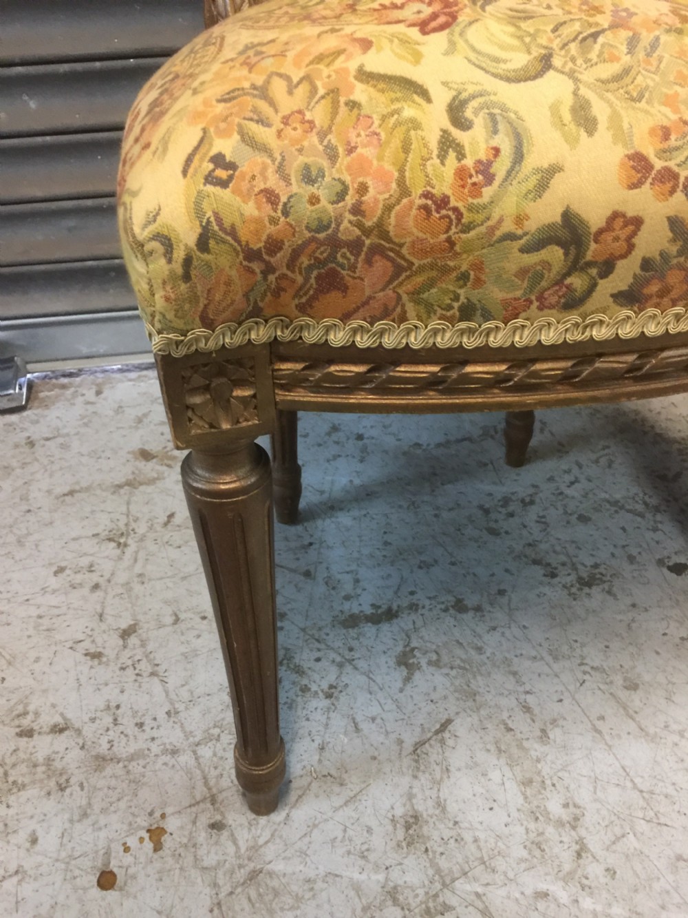 Pair of nineteenth century gilded French chairs  View III