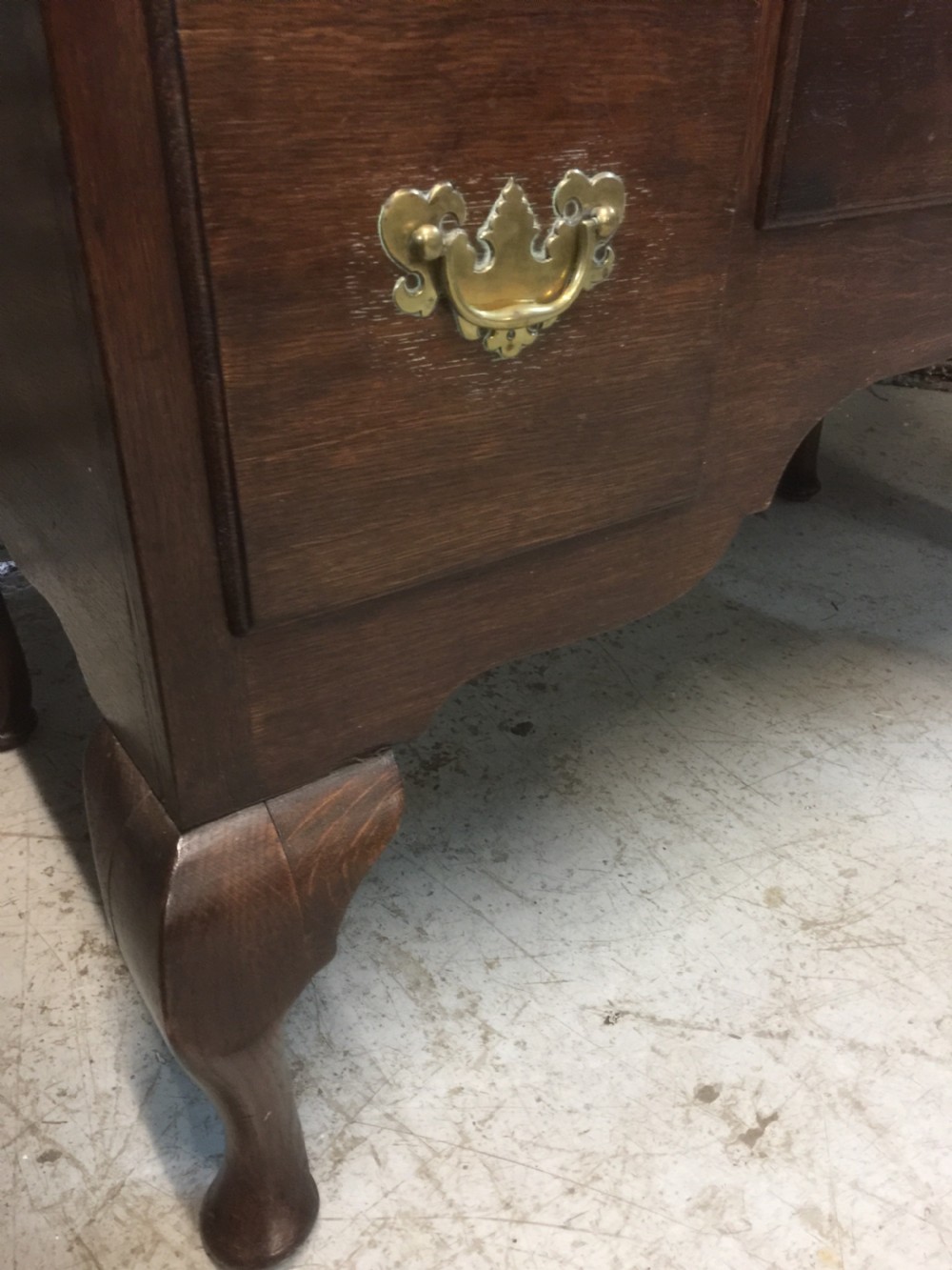 Eighteenth century golden oak chest on stand View IX