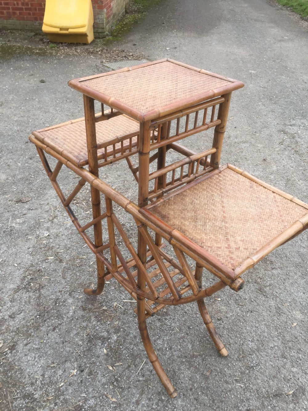 Bamboo art nouveau three tier stand circa 1900 View III