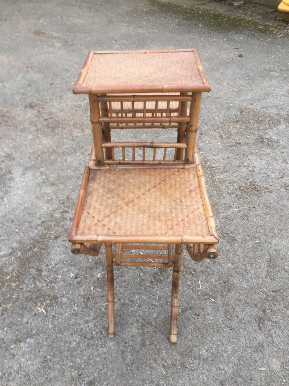 Bamboo art nouveau three tier stand circa 1900 View IV