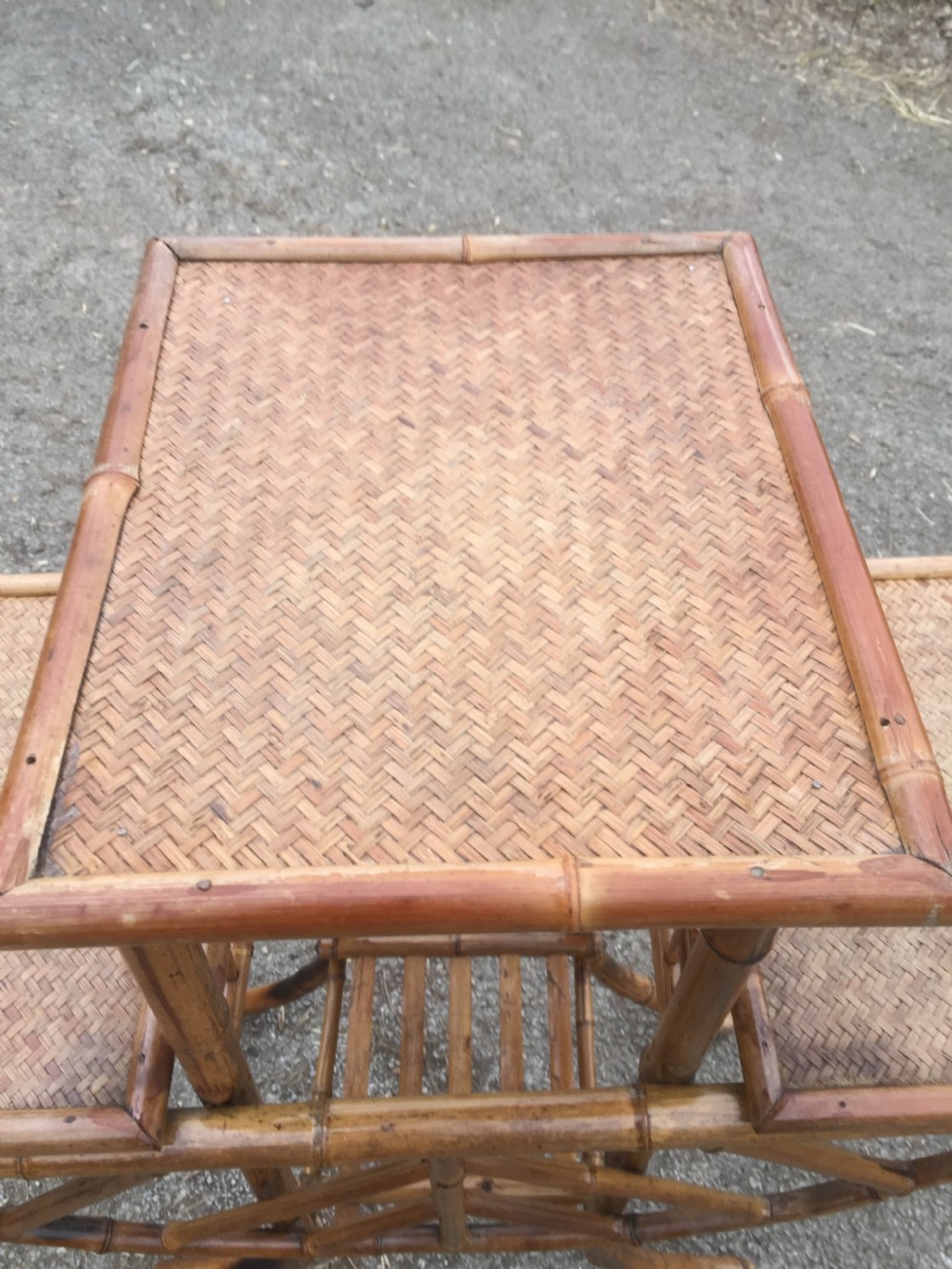 Bamboo art nouveau three tier stand circa 1900 View VI