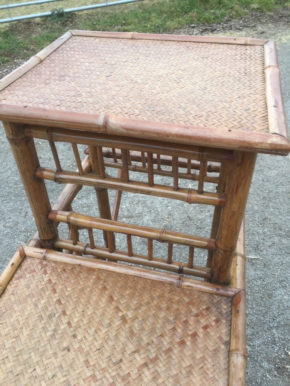 Bamboo art nouveau three tier stand circa 1900 View IX