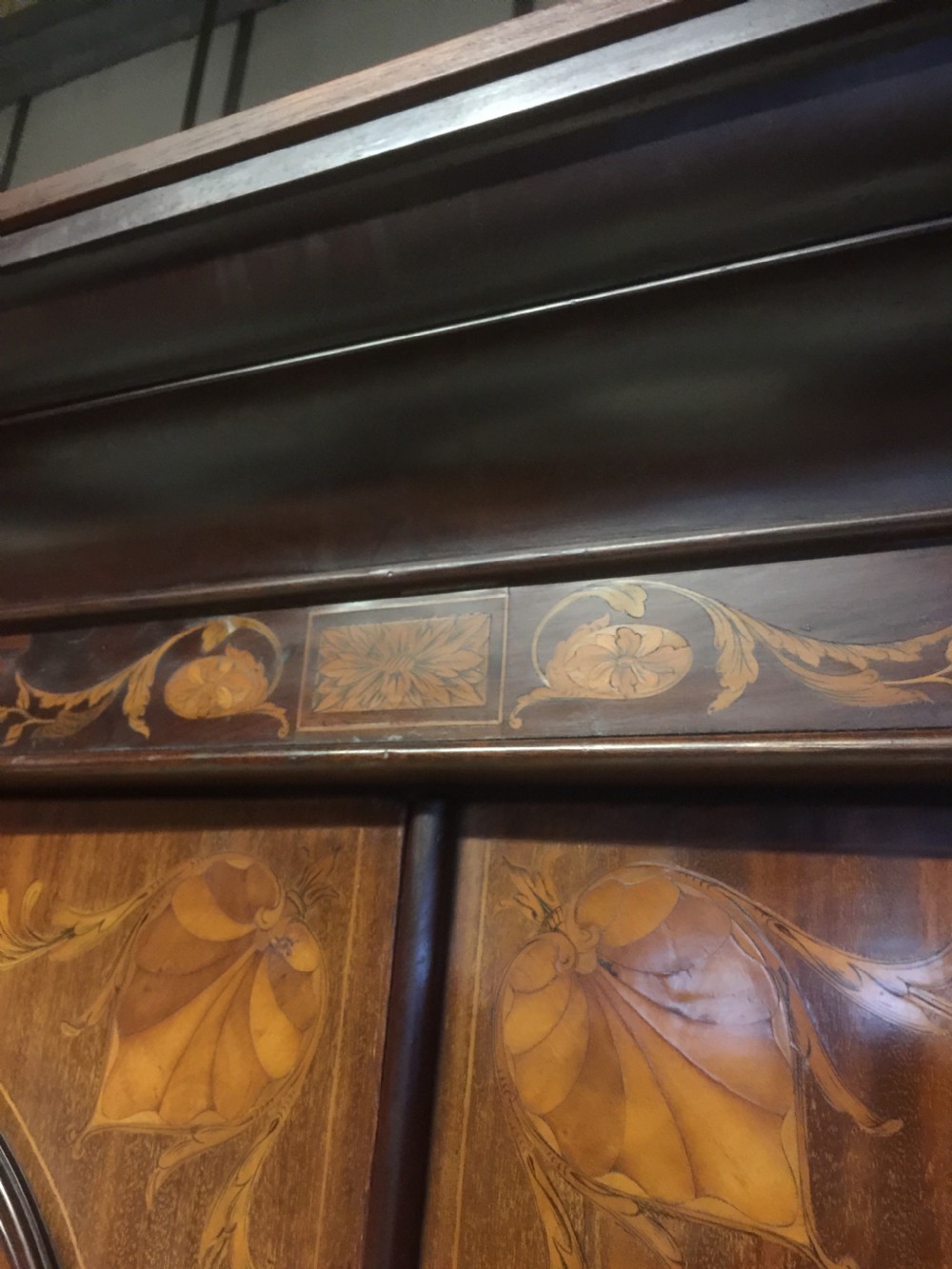 Stunning four door inlaid mahogany country house wardrobe circa 1890 View VIII