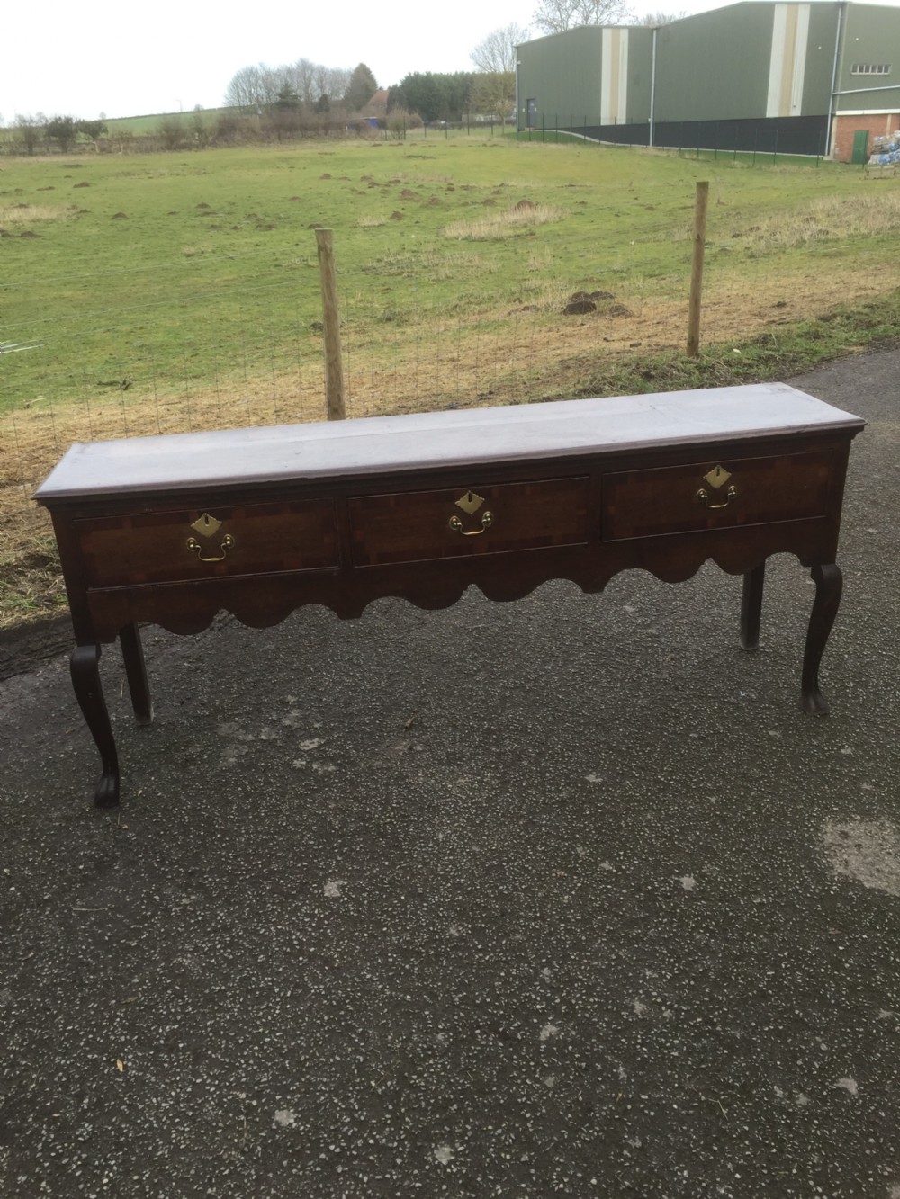 Eighteenth century oak dresser base circa 1770 View II