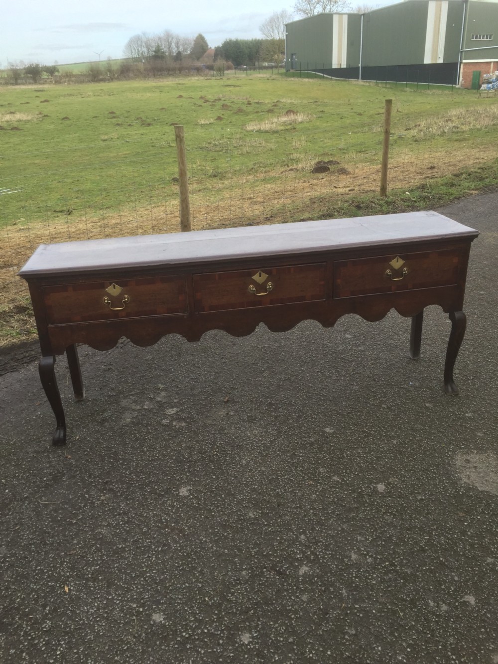 Eighteenth century oak dresser base circa 1770 View III