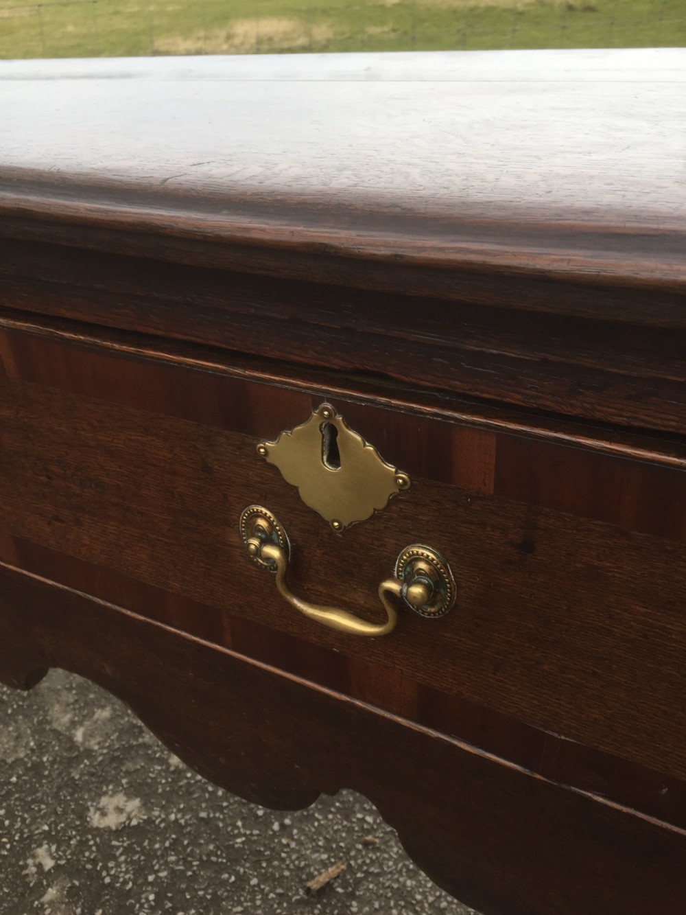Eighteenth century oak dresser base circa 1770 View V