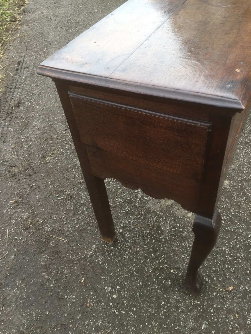 Eighteenth century oak dresser base circa 1770 View VI