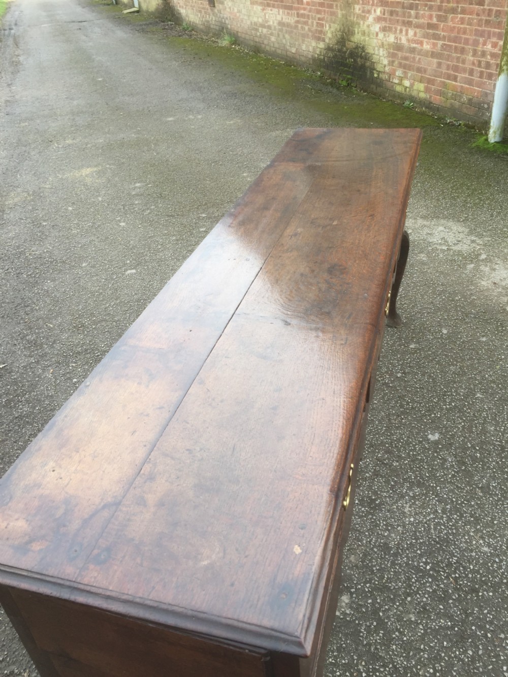 Eighteenth century oak dresser base circa 1770 View VII